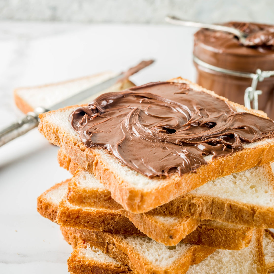 slice of bread with chocolate spread