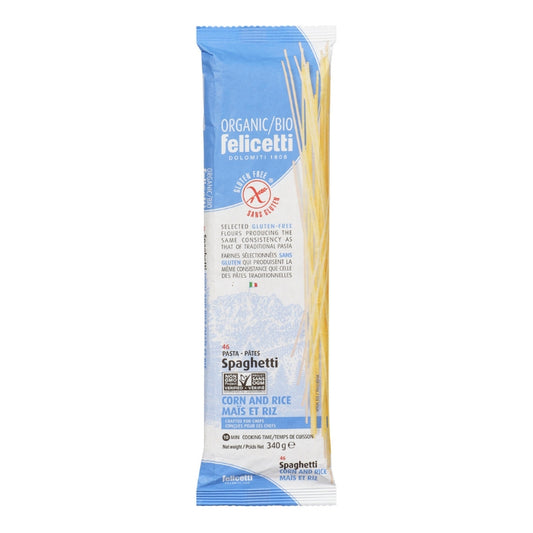 Felicetti Pâtes biologiques - Riz et Maïs - Spaghetti Rice and corn pasta - Spaghetti - Organic