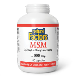 Natural Factors MSM 1000 mg · Methyl-Sulfonyl-Méthane MSM 1000 mg · Methyl-Sulfonyl-Methane
