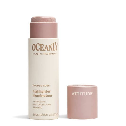 attitude Oceanly Illuminateur en Bâton - Golden Rose Cream Highlighter Stick