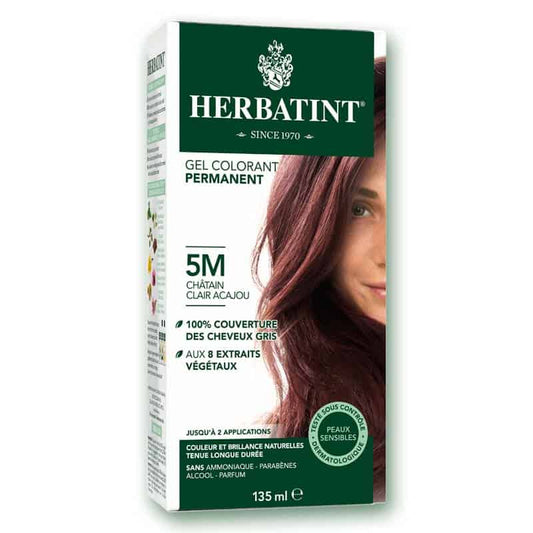 Permanent Haircolour gel - 5M - Light Mahagany chestnut