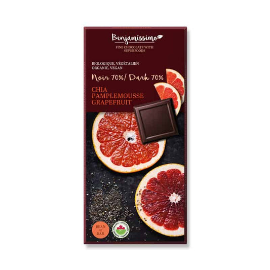 Chocolat Noir 70% - Chia Pamplemousse