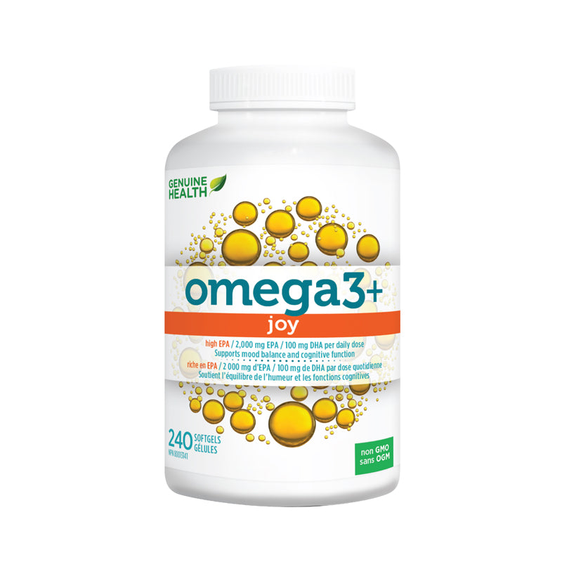 Genuine Health omega 3 + joy sans ogm 240 gélules 