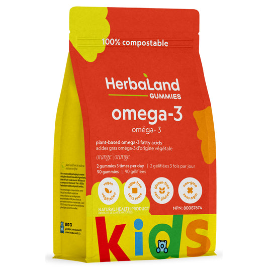 Gélifiés Oméga-3 végétalien pour enfants (sans sucre)