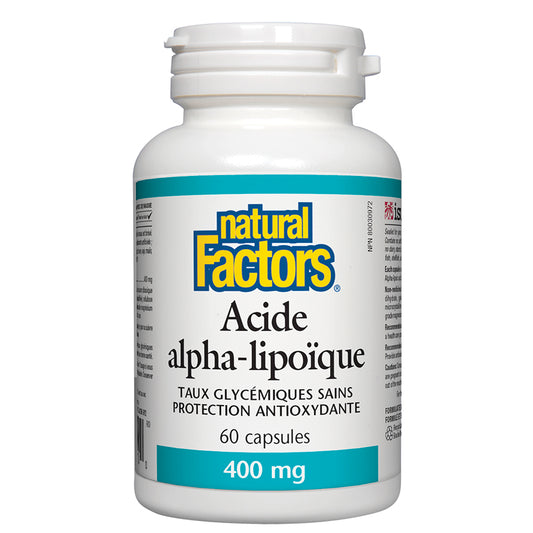 Natural factors acide alpha lipoique 400 mg
