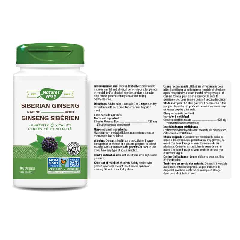 Ginseng Sibérien 425 mg
