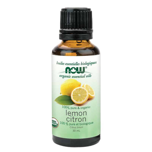 now huile essentielle 100% pure biologique citron citrus limon 30 ml