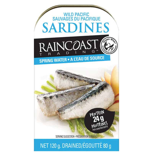 Sardines sauvages du Pacifique à l'eau de source