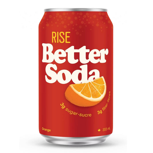 Rise Better Soda Orange 3 g de sucre 3 g de fibres