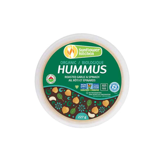 Hummus Ail Rôti et Épinards