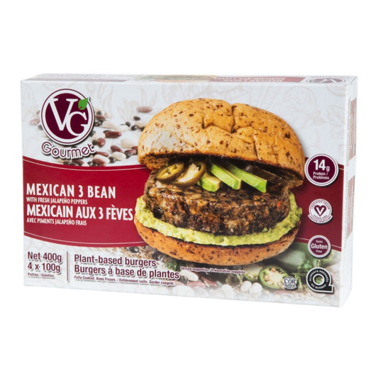Artisan vegan burgers - Mexican 3-bean
