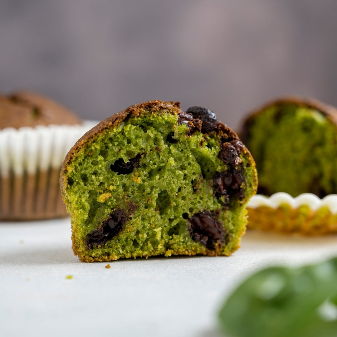 Muffins choco-banane aux Aliments verts