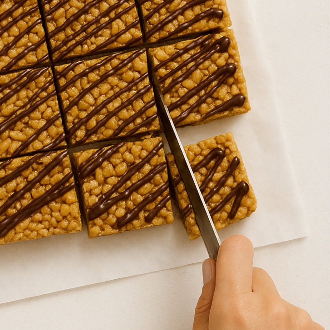 Carrés croustillants au beurre de noix