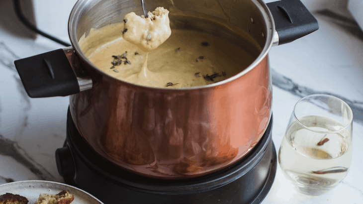 Fondue au fromage végane