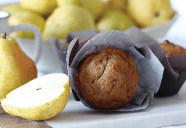 Muffin matin poire et vanille