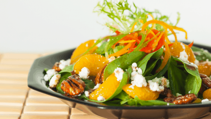 Salade orange et matcha