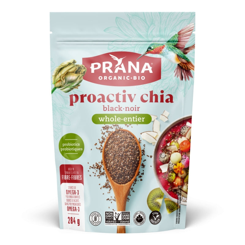 prana ProactivChia + Probiotiques Noir Entier