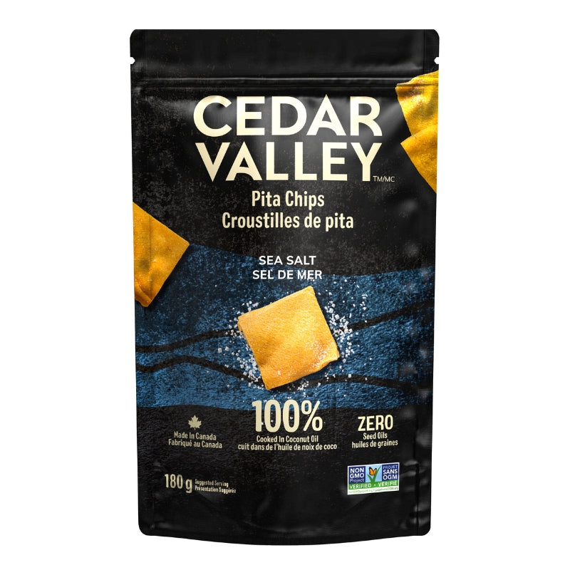 cedar valley Croustilles de pita - Sel marin & poivre noir