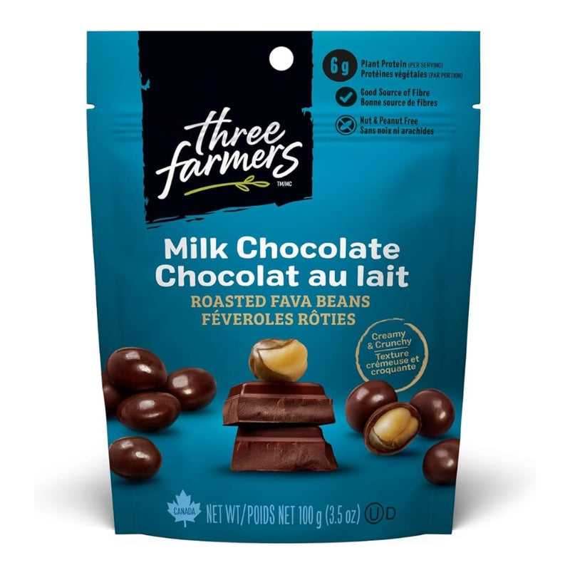 Three farmers Féveroles rôties - Chocolat au lait