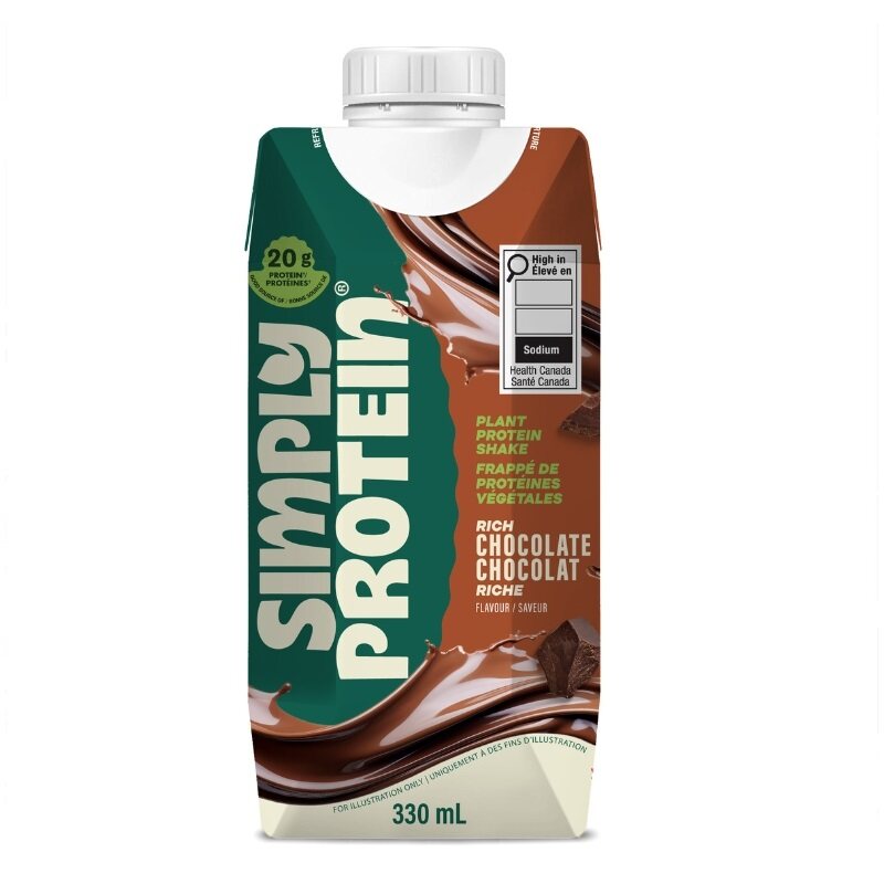 simplyprotein shake aux protéines vegetales - chocolat riche