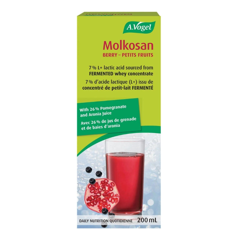 A.Vogel molkosan petits fruits concentré de petit-lait lactofermenté source naturelle d'acide lactique 200 ml