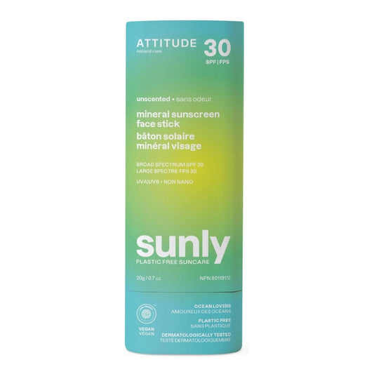 ATTITUDE Sunly Bâton solaire minéral visage - Sans odeur Sunly mineral sunscreen face stick - Unscented