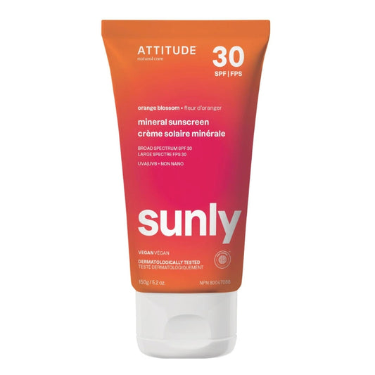 ATTITUDE Sunly Crème solaire minérale FPS 30 - Fleur D'Oranger Sunly Mineral sunscreen SPF 30 - Orange Blossom