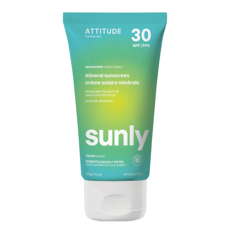 ATTITUDE Sunly Crème solaire minérale FPS 30 - Sans odeur Mineral Sunscreen SPF 30 - Unscented