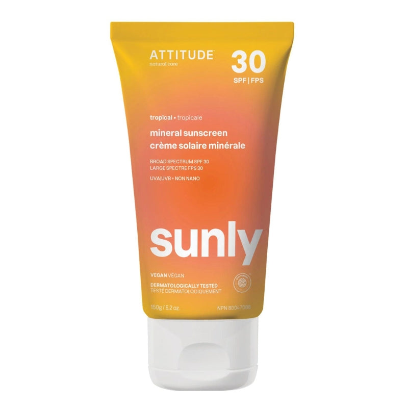 ATTITUDE Sunly Crème solaire Minérale FPS 30 - Tropicale Sunly Mineral sunscreen SPF 30 - Tropical