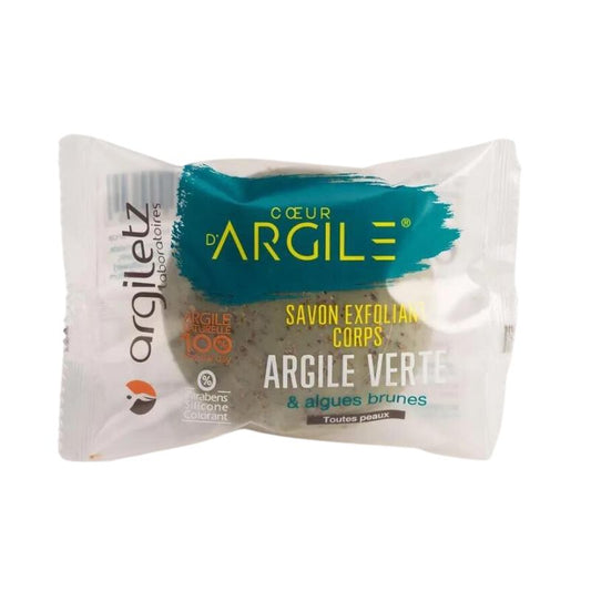 Argiletz Savon exfoliant corps - Argile verte Exfoliating body soap - Green clay