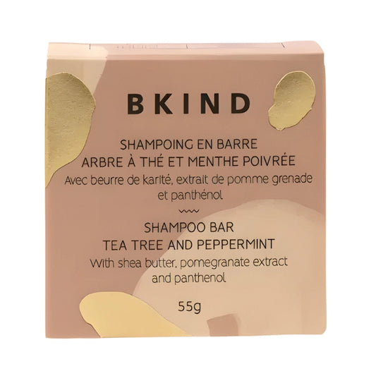 BKIND Shampoing en barre - Arbre à thé et menthe poivrée Shampoo bar - Tea tree and peppermint