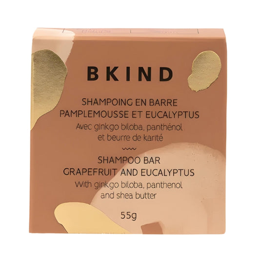 BKIND Shampoing en barre - Pamplemousse et eucalyptus Shampoo bar - Grapefruit and eucalyptus