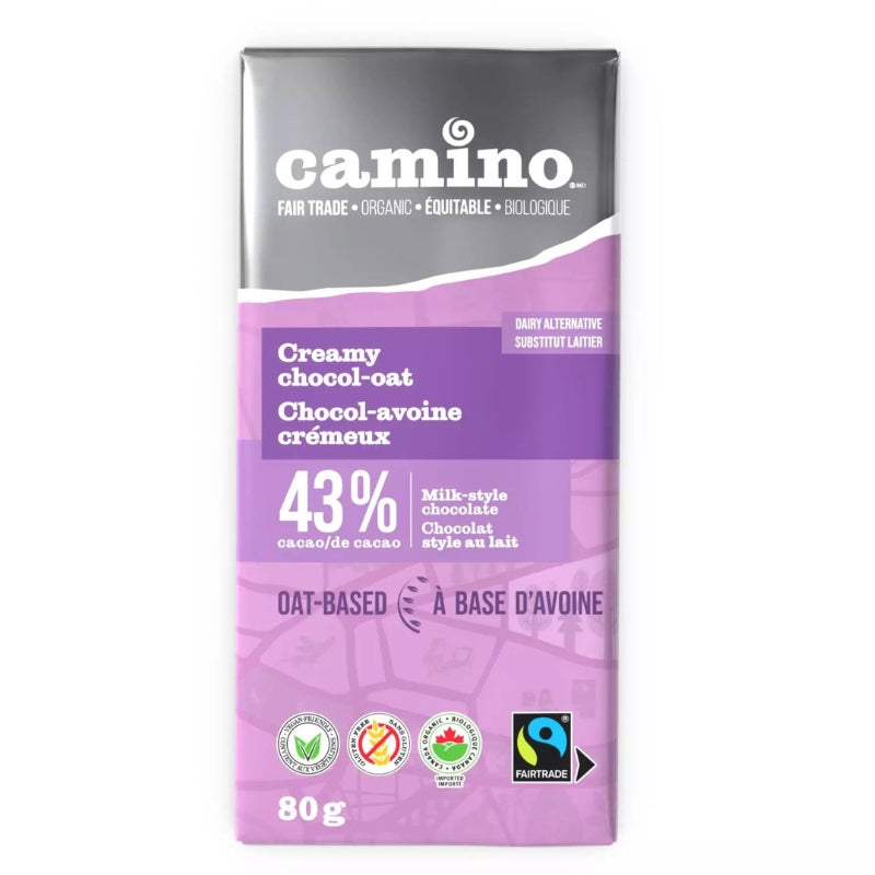 Camino Chocolat style lait - Chocol-avoine crémeux Milk-style chocolate - Creamy chocol-oat