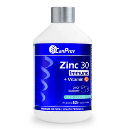 CanPrev Zinc 30 Immunitaire + Vitamine C liquide - Bleuet Zinc 30 immune + Vitamine C liquid - Bleuberry
