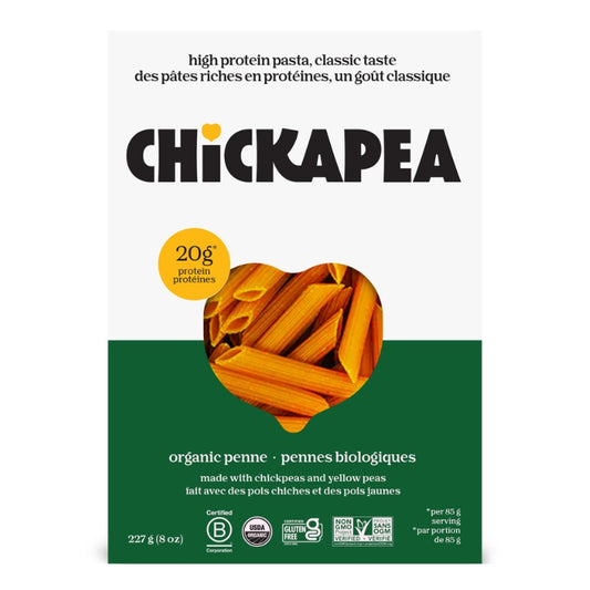 chickapea Penne bio aux pois chiches et pois jaunes