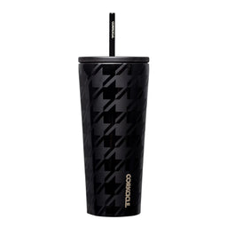 Corkcicle Tasse frois avec paille - Onyx Houndstooth