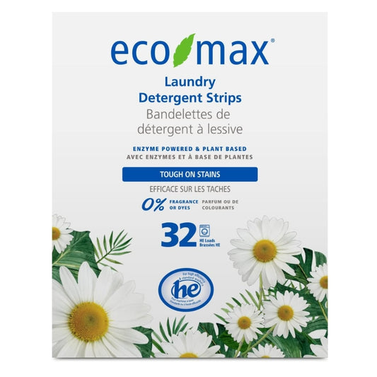 EcoMax Bandelettes de détergent à lessive - Sans parfum
