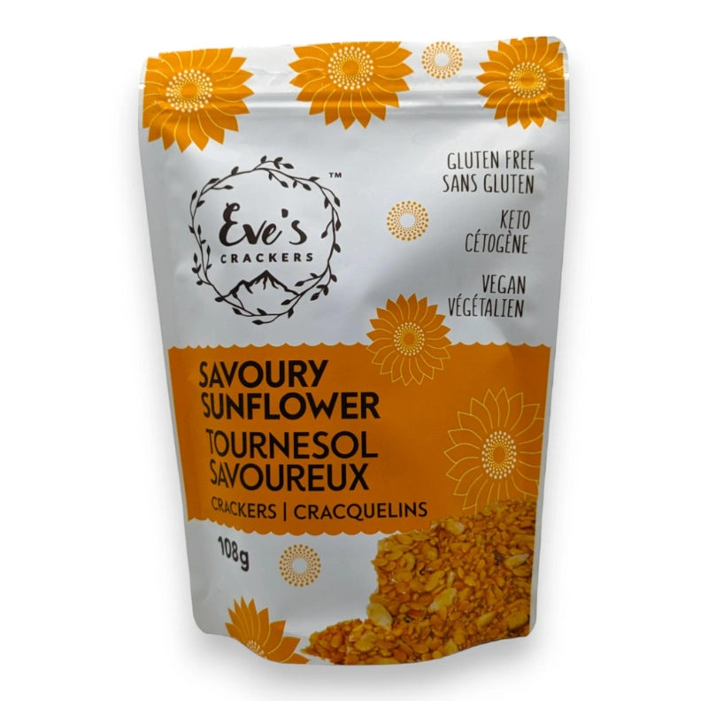 Eve's crackersCraquelins - tournesol savoureux Crackers - savoury sunflower
