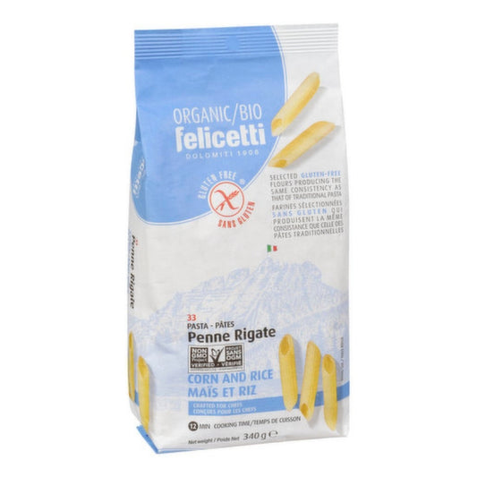 Felicetti Pâtes biologiques - Riz et Maïs - Penne Rice and corn pasta - Penne - Organic