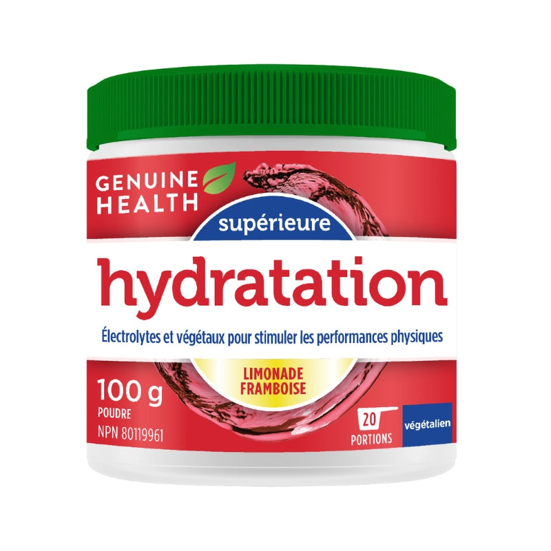 Genuine Health Hydratation supérieure - Limonade Framboise Hydratation enhanced - Raspberry Lemonade