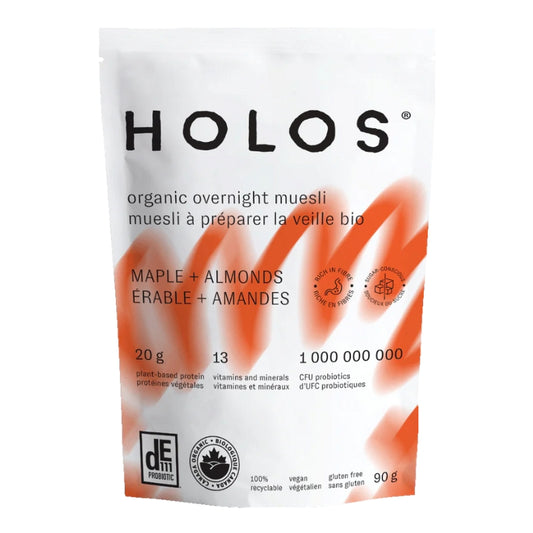 Holos Muesli à préparer la veille bio - Erable + Amandes Overnight Muesli Organic - Maple + Almonds