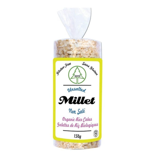koyo foods Galettes de Riz Bio Millet Non Salé Rice cakes - Unsalted - Millet - Organic
