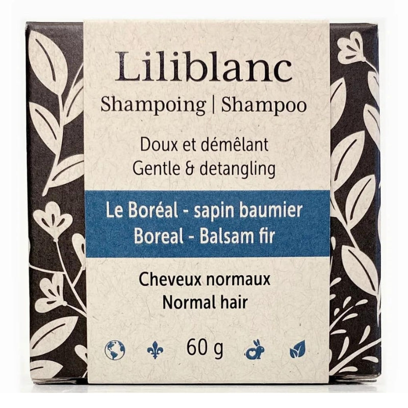 Liliblanc Shampoing en barre - Le Boréal sapin baumier Shampoo bar - Le Boréal balsam fir
