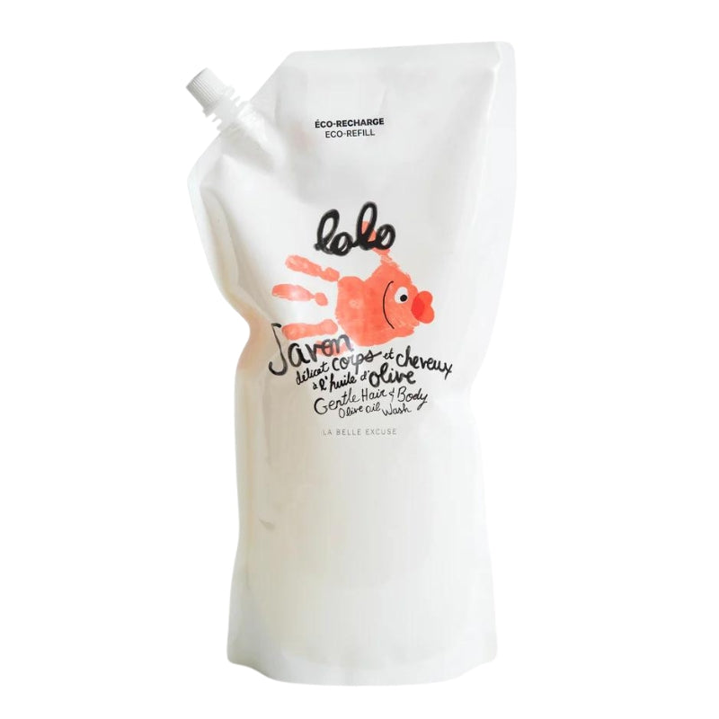 Lolo La Belle Excuse - Savon Délicat  Corps et Cheveux -Huile d'Olive 1,5L