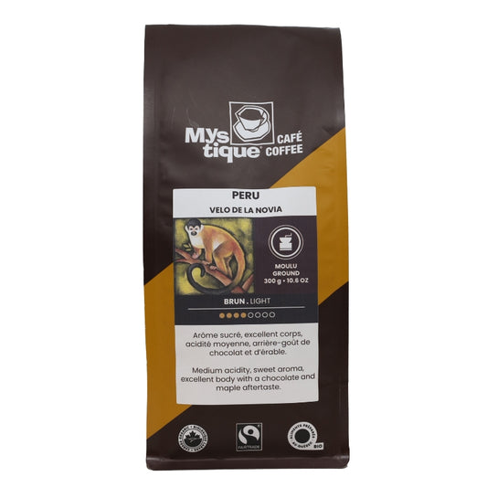 Mystique Café Café Pérou Médium Mouture Filtre Bio Peru Medium Coffee Filter Grind Organic