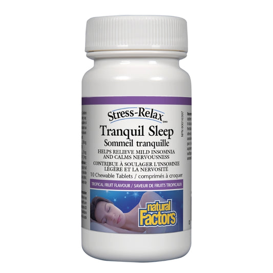 Natural factors stress relax sommeil tranquille fruits tropicaux croquer