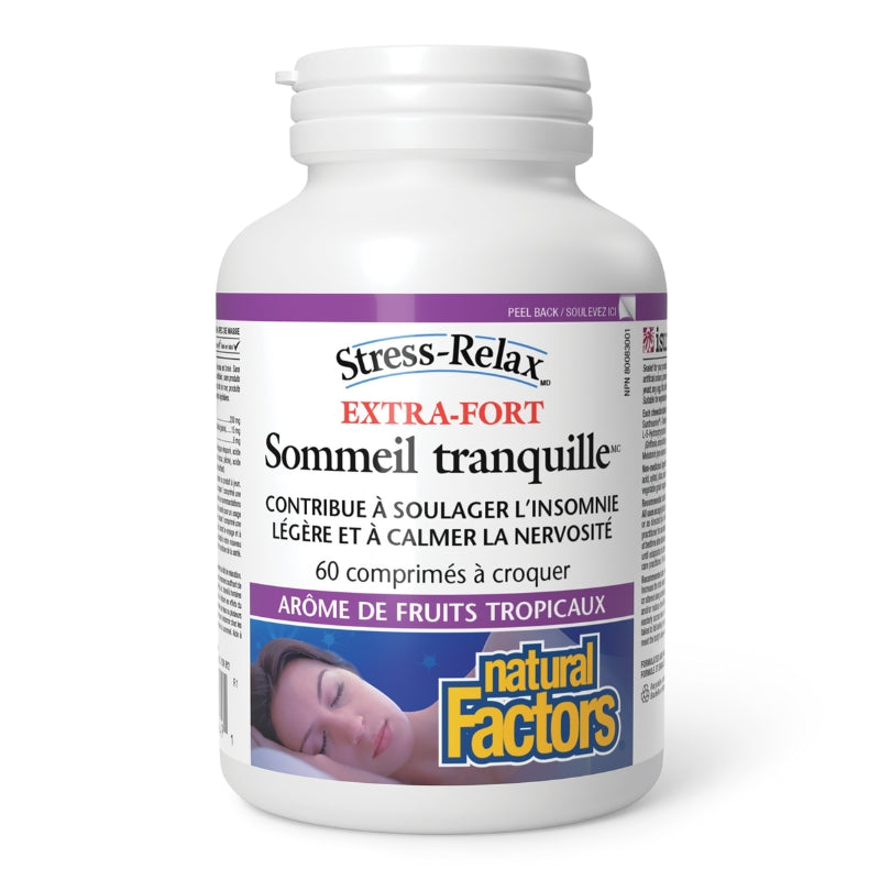 Natural Factors Stress-Relax Sommeil tranquille Extra-Fort Stress-relax Extra Strength Quiet Sleep