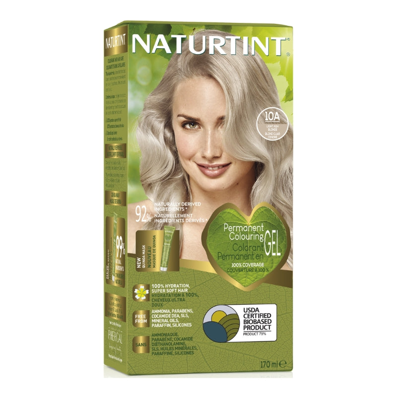 NAturtint - Colorant permanent gel 10A - Blond Clair Cendré