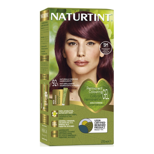 Naturtint Colorant permanent gel 5M - Châtain clair acajou Permanent colouring gel 5M - Light mahogany chestnut