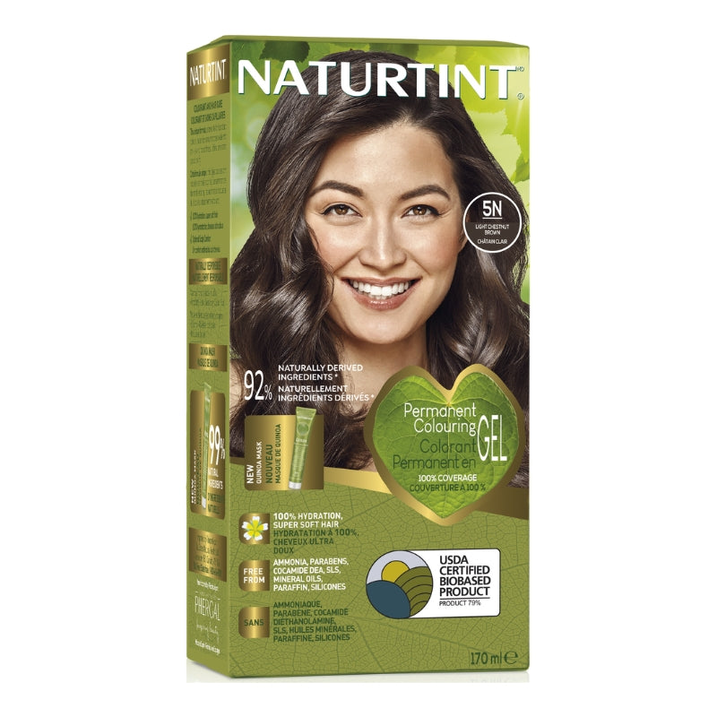 Naturtint Colorant permanent gel 5N - Châtain Clair Permanent colouring gel 5N - Light chestnut brown